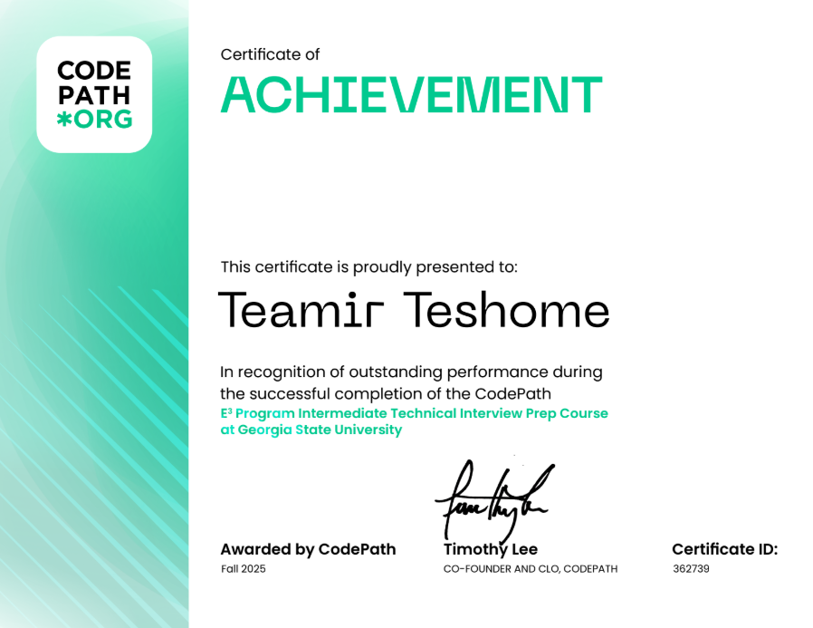 Intermediate Technical Interview Prep